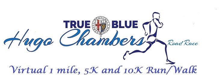 True Blue Hugo Chambers 5K Run Banner May 2020 with info