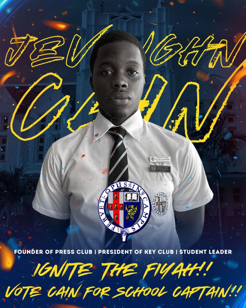 JC 2024 School Captain: Jevaughn Cain